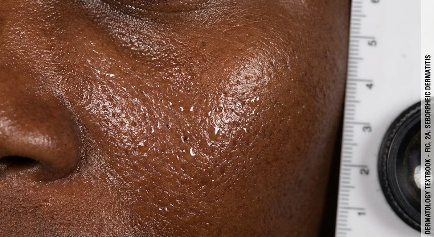 Texture de peau grasse