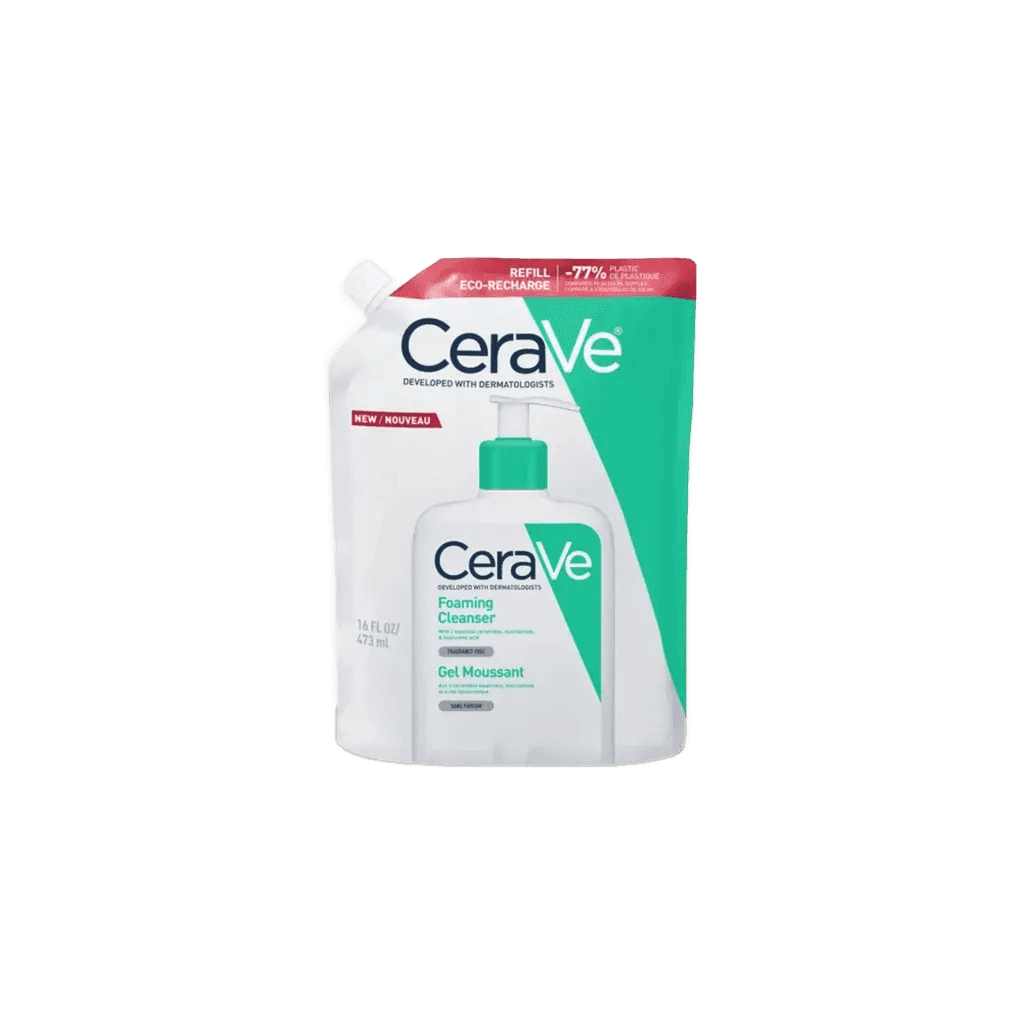 CeraVe – Recharge – Gel Moussant Gel Nettoyant Visage Peaux Normales à Grasses 473ml